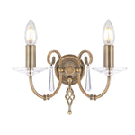 Elstead Lighting Wall Light from the Aegean range. Aegean 2 Light Wall Light Product Code = AG2-AGED-BRASS