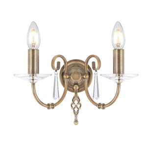 Elstead Lighting Wall Light from the Aegean range. Aegean 2 Light Wall Light Product Code = AG2-AGED-BRASS