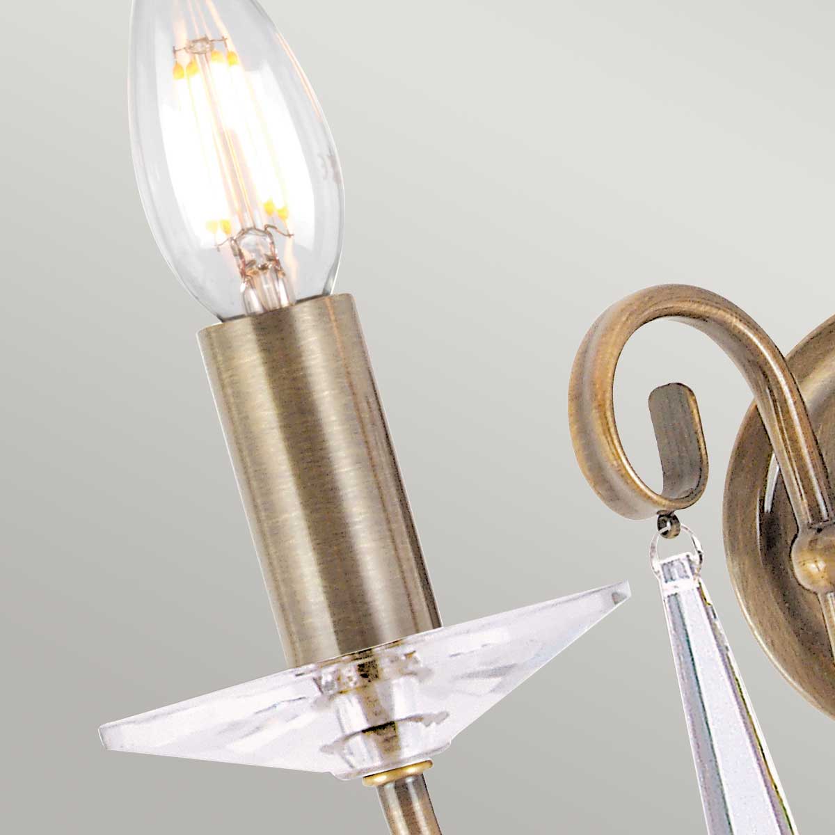 Elstead Lighting Wall Light from the Aegean range. Aegean 2 Light Wall Light Product Code = AG2-AGED-BRASS