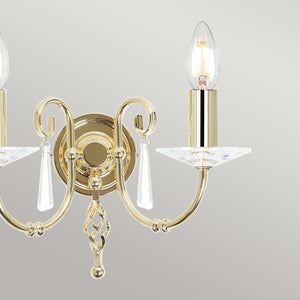 Elstead Lighting Wall Light from the Aegean range. Aegean 2 Light Wall Light Product Code = AG2-POL-BRASS