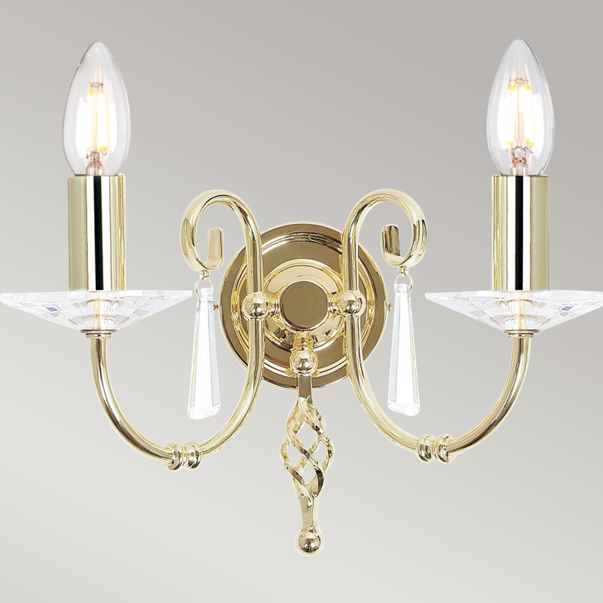 Elstead Lighting Wall Light from the Aegean range. Aegean 2 Light Wall Light Product Code = AG2-POL-BRASS