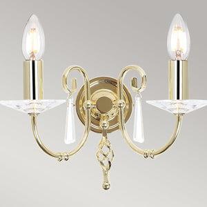 Elstead Lighting Wall Light from the Aegean range. Aegean 2 Light Wall Light Product Code = AG2-POL-BRASS