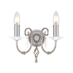 Elstead Lighting Wall Light from the Aegean range. Aegean 2 Light Wall Light Product Code = AG2-POL-NICKEL