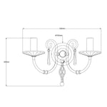 Elstead Lighting Wall Light from the Aegean range. Aegean 2 Light Wall Light – SKU AG2-POL-NICKEL