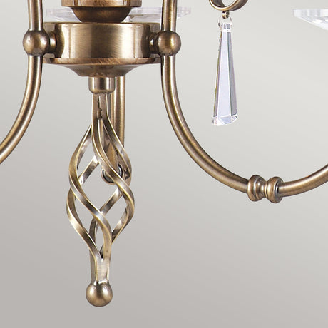 Elstead Lighting Chandelier from the Aegean range. Aegean 3 Light Chandelier Product Code = AG3-AGED-BRASS