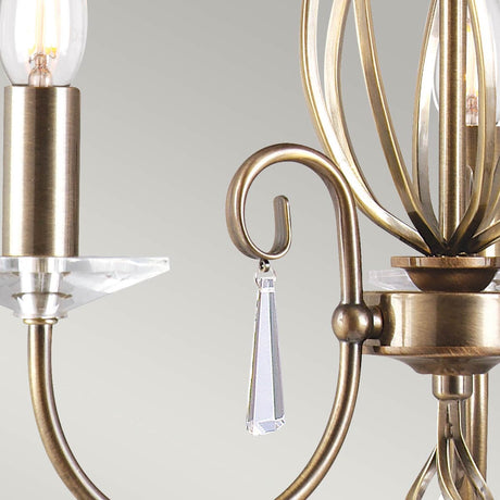 Elstead Lighting Chandelier from the Aegean range. Aegean 3 Light Chandelier Product Code = AG3-AGED-BRASS