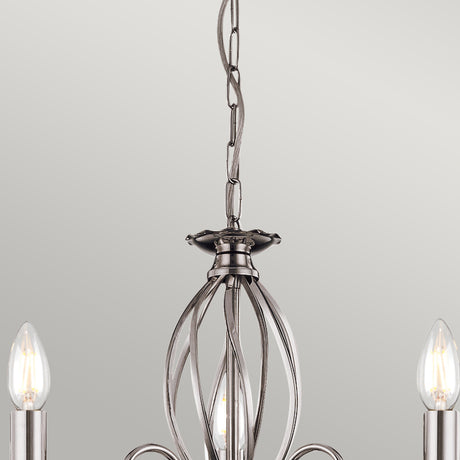 Elstead Lighting Chandelier from the Aegean range. Aegean 3 Light Chandelier Product Code = AG3-POL-NICKEL