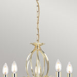 Elstead Lighting Aegean 5 Light Chandelier AG5-POL-BRASS