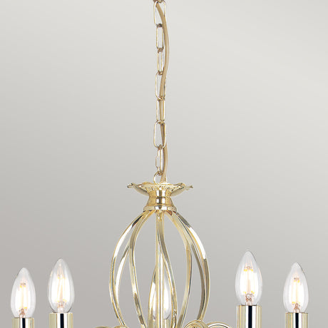 Elstead Lighting Aegean 5 Light Chandelier AG5-POL-BRASS