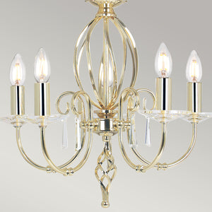 Elstead Lighting Aegean 5 Light Chandelier AG5-POL-BRASS