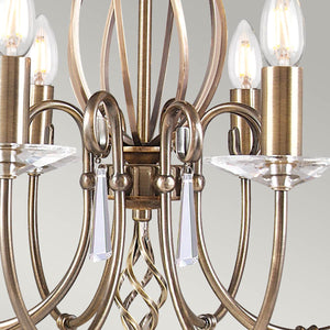 Elstead Lighting Chandelier from the Aegean range. Aegean 8 Light Chandelier Product Code = AG8-AGED-BRASS