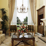 Elstead Lighting Chandelier from the Aegean range. Aegean 8 Light Chandelier Product Code = AG8-AGED-BRASS