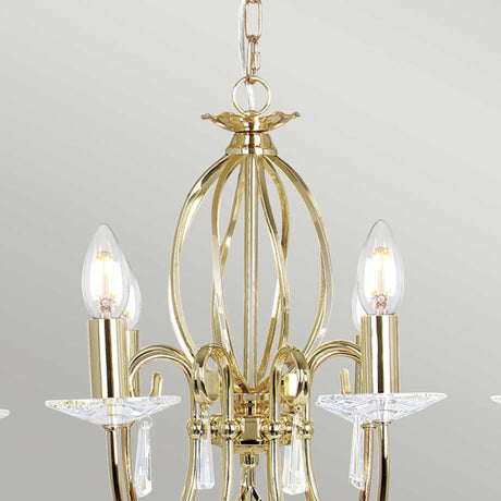 Elstead Lighting Chandelier from the Aegean range. Aegean 8 Light Chandelier Product Code = AG8-POL-BRASS
