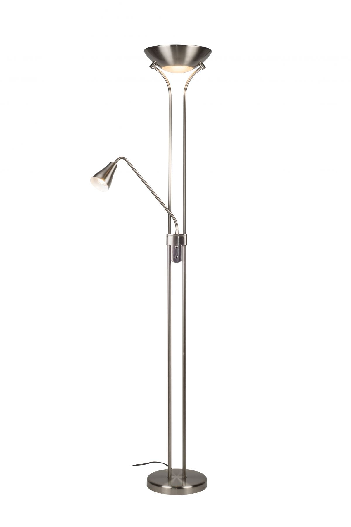 Magnalux Alba Mother and Child Floor Lamp Satin Chrome Part Number - ALB02SCFL
