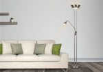 Magnalux Alba Mother and Child Floor Lamp Satin Chrome Part Number - ALB02SCFL