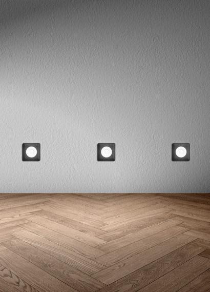 Magnalux Aldo Square 1.7W G9 LED WalkoverGrey Part Number - ALDOSQGY