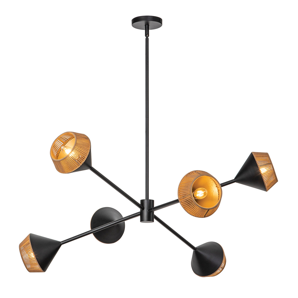 Alora Mood Daphne 6 lt Chandelier part no - ALM-DAPHNE6-MB