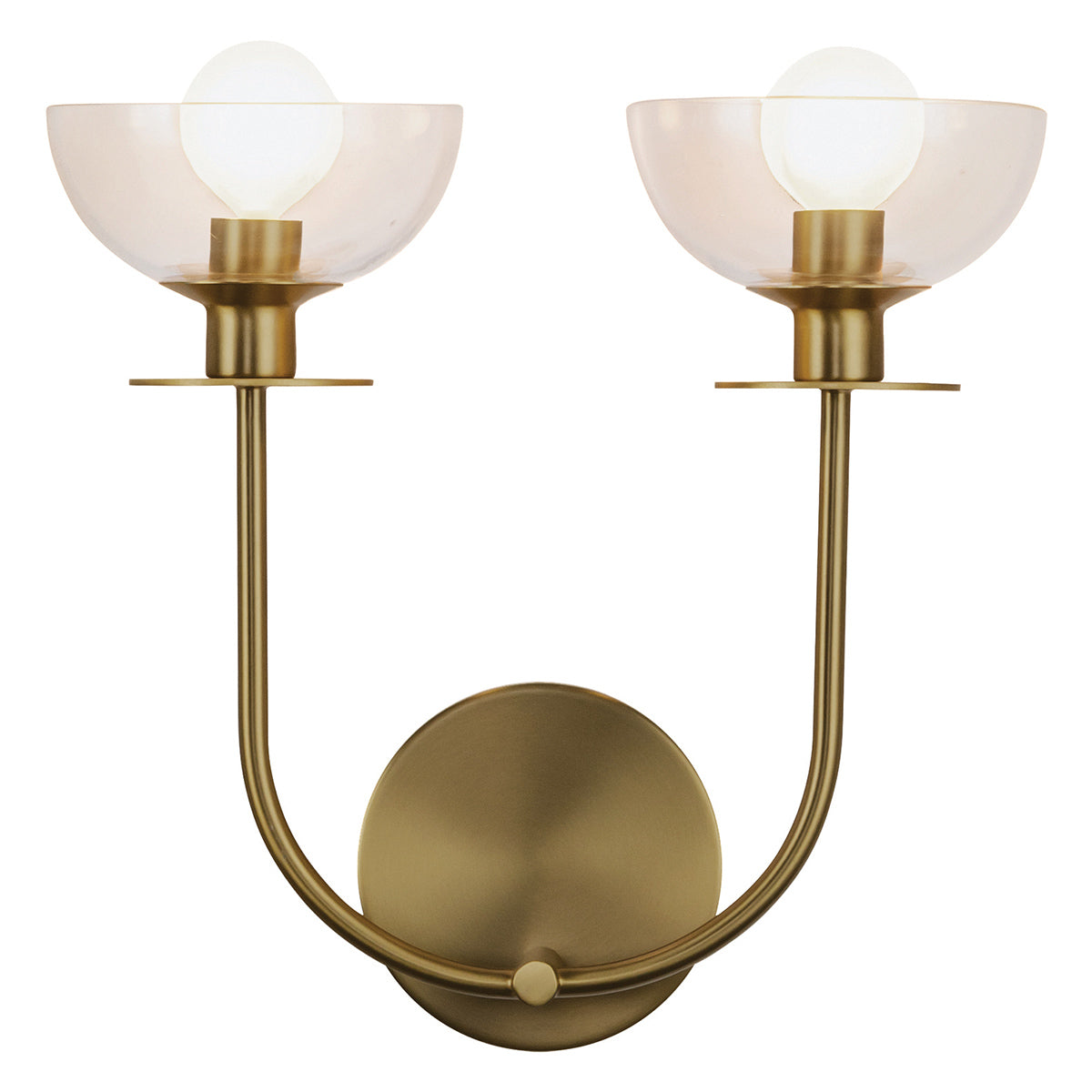 Alora Mood Sylvia 2 lt Wall Light part no - ALM-SYLVIA-2WB-BG-CL