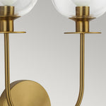 Alora Mood Sylvia 2 lt Wall Light part no - ALM-SYLVIA-2WB-BG-CL