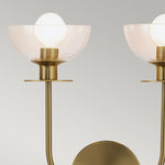 Alora Mood Sylvia 2 lt Wall Light part no - ALM-SYLVIA-2WB-BG-CL
