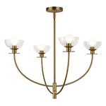Alora Mood Sylvia 4 lt Chandelier part no - ALM-SYLVIA4-BG-CL