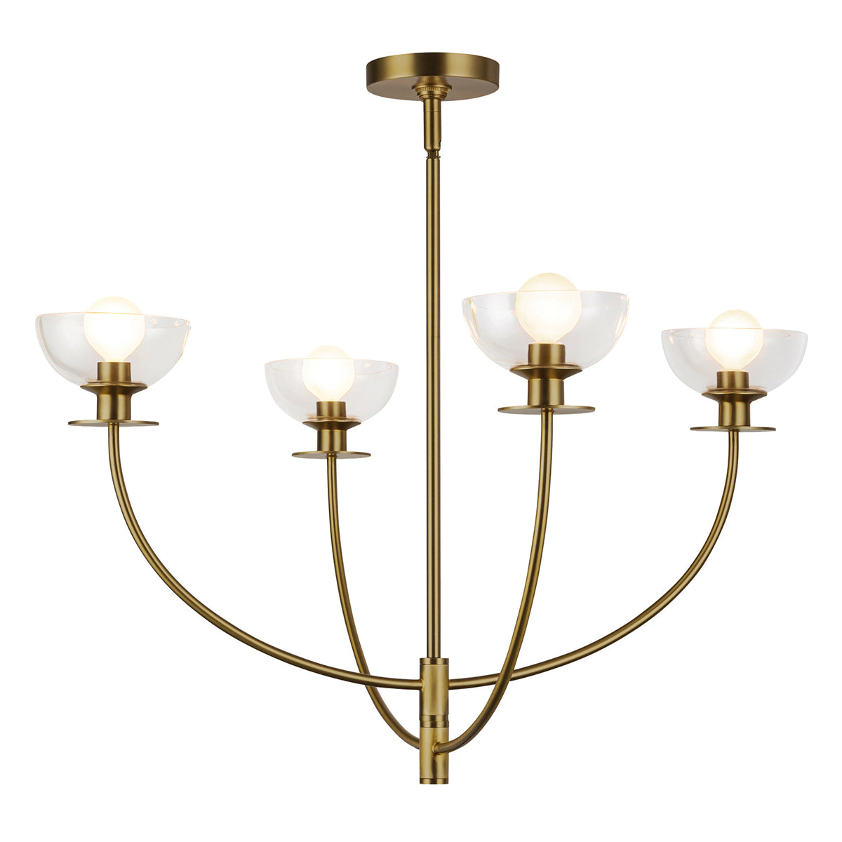 Alora Mood Sylvia 4 lt Chandelier part no - ALM-SYLVIA4-BG-CL