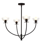 Alora Mood Sylvia 4 lt Chandelier part no - ALM-SYLVIA4-BK-CL