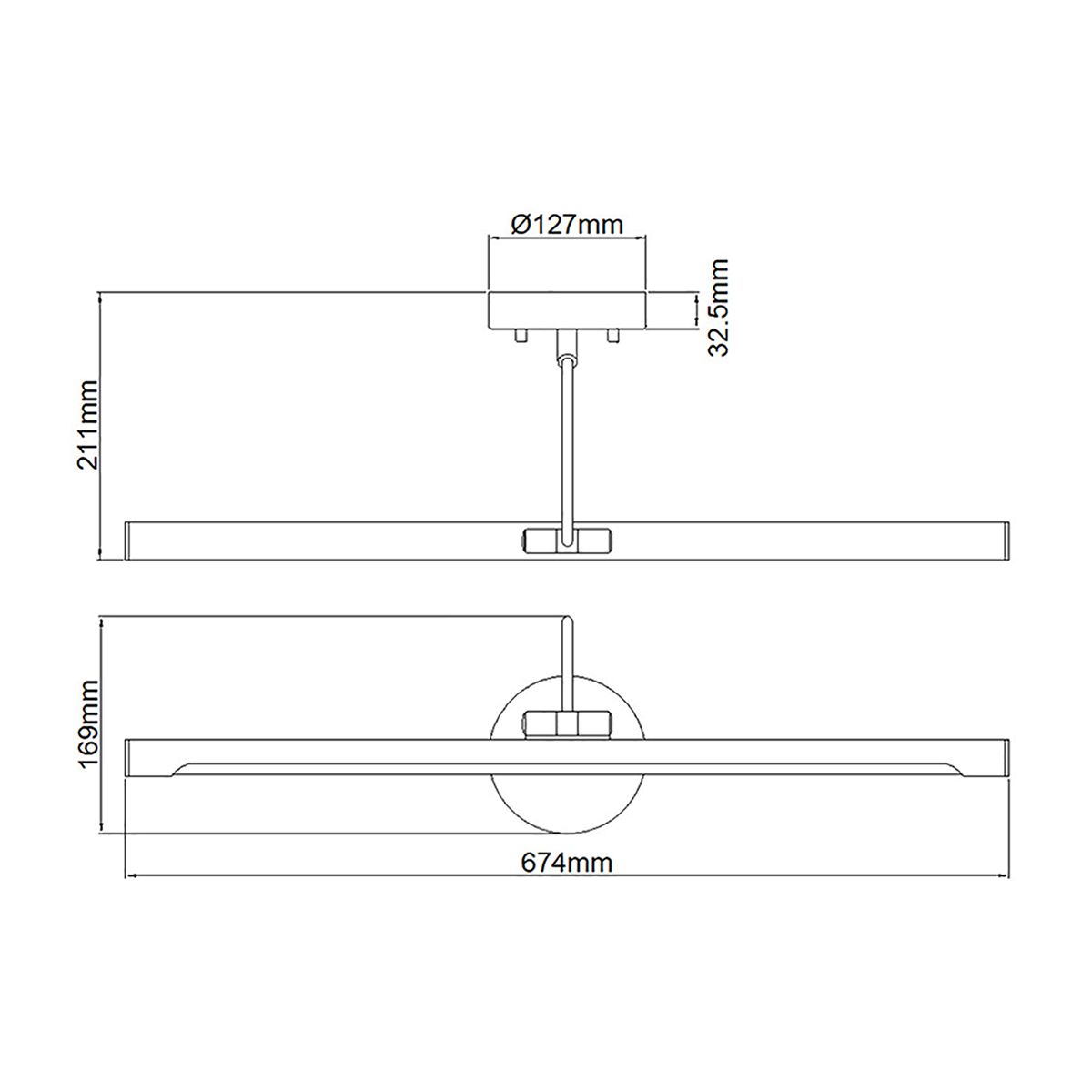 Elstead Lighting Picture Light from the Alton range. Alton 1 Light Large LED Picture Light – SKU ALTON-PL-L-WHT