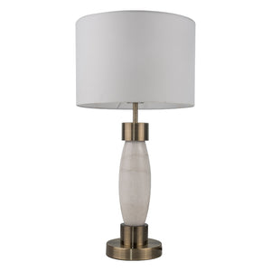 Magnalux Amelia Marble Antique Brass Table Lamp Part Number - AME01ABTL