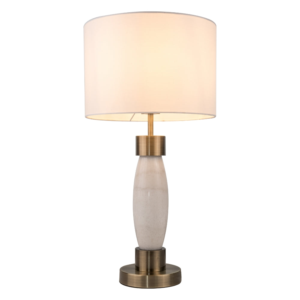 Magnalux Amelia Marble Antique Brass Table Lamp Part Number - AME01ABTL