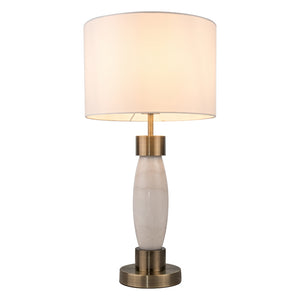 Magnalux Amelia Marble Antique Brass Table Lamp Part Number - AME01ABTL