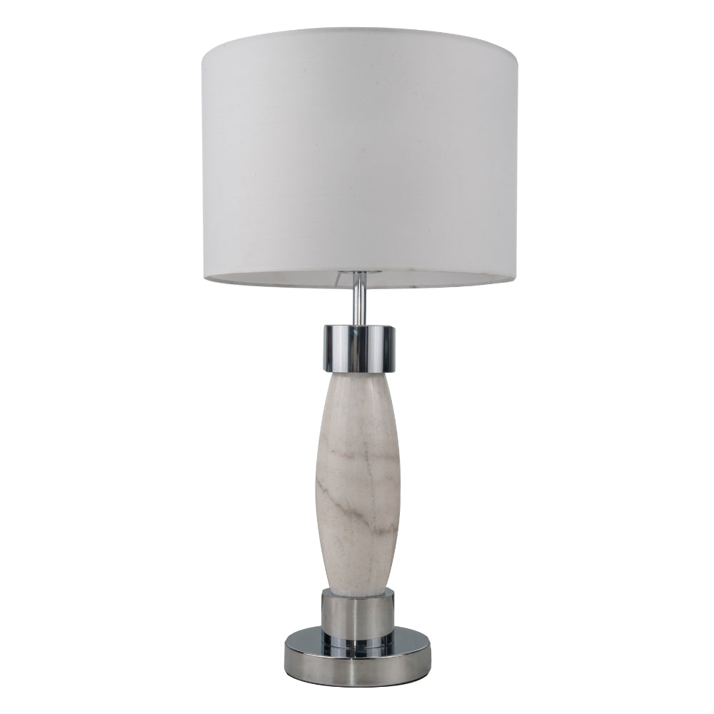 Magnalux Amelia Marble Polished Chrome Table Lamp Part Number - AME01CHTL