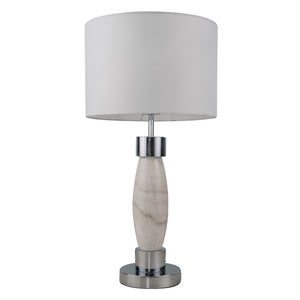 Magnalux Amelia Marble Polished Chrome Table Lamp Part Number - AME01CHTL