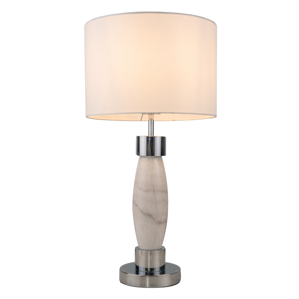 Magnalux Amelia Marble Polished Chrome Table Lamp Part Number - AME01CHTL