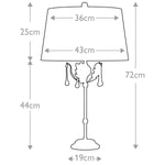 Elstead Lighting Table Lamp from the Amarilli range. Amarilli 1 Light Table Lamp – SKU AML-TL-BRONZE-IV