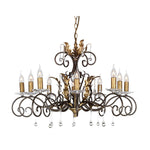 Elstead Lighting Chandelier from the Amarilli range. Amarilli 10 Light Chandelier Product Code = AML10-BRONZE