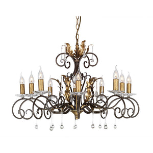 Elstead Lighting Chandelier from the Amarilli range. Amarilli 10 Light Chandelier Product Code = AML10-BRONZE