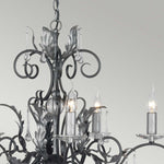 Elstead Lighting Chandelier from the Amarilli range. Amarilli 15 Light Chandelier – SKU AML15-BLK-SILVER