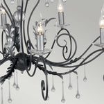 Elstead Lighting Chandelier from the Amarilli range. Amarilli 15 Light Chandelier – SKU AML15-BLK-SILVER