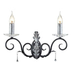 Elstead Lighting Wall Light from the Amarilli range. Amarilli 2 Light Wall Light – SKU AML2-BLK-SILVER