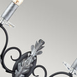 Elstead Lighting Wall Light from the Amarilli range. Amarilli 2 Light Wall Light Product Code = AML2-BLK-SILVER