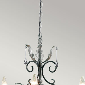Elstead Lighting Chandelier from the Amarilli range. Amarilli 3 Light Chandelier Product Code = AML3-BLK-SILVER