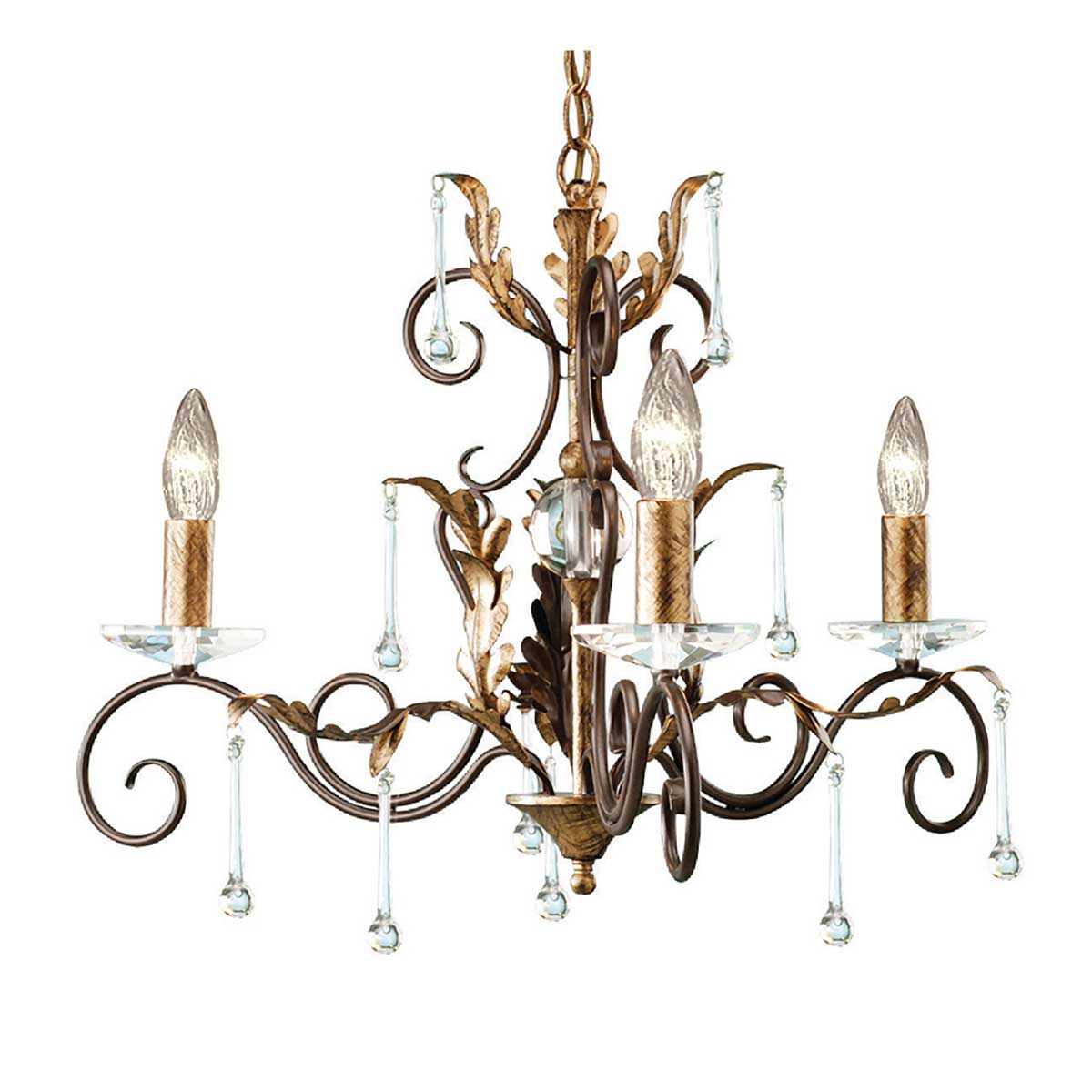 Elstead Lighting Chandelier from the Amarilli range. Amarilli 3 Light Chandelier Product Code = AML3-BRONZE