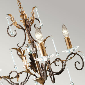 Elstead Lighting Chandelier from the Amarilli range. Amarilli 3 Light Chandelier Product Code = AML3-BRONZE