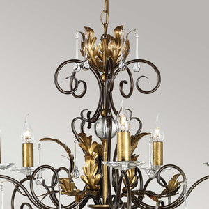 Elstead Lighting Chandelier from the Amarilli range. Amarilli 5 Light Chandelier Product Code = AML5-BRONZE