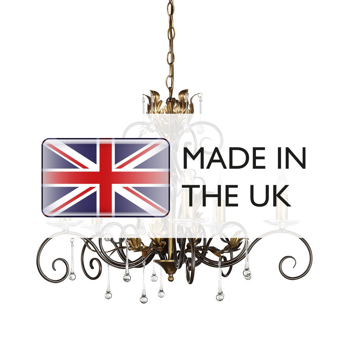 Elstead Lighting Chandelier from the Amarilli range. Amarilli 5 Light Chandelier – SKU AML5-BRONZE