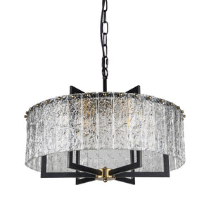 Magnalux Ariana 6 Light Matt Black and Gold Pendant Part Number - ARI06BL