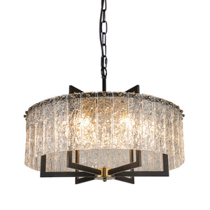 Magnalux Ariana 6 Light Matt Black and Gold Pendant Part Number - ARI06BL