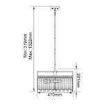 Elstead Lighting Chandelier from the Aries range. Aries 4 Light Large Chandelier – SKU ARIES-4P-L