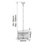 Elstead Lighting Chandelier from the Aries range. Aries 4 Light Small Chandelier – SKU ARIES-4P-S